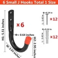 thumbnail image 4 of Heavy Duty Garage Storage Hooks, Universal Wall Mount, U-Shaped Wall Mount, Hanging Hooks for Bike, Chair, Ladder, Pipe, Tools, Shed, 4 of 6