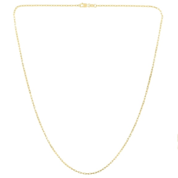 JewelStop 14k Yellow Gold Polished Finish 1.3mm French Cable Chain Necklace, Lobster Clasp - 18",20",22",24"