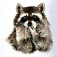 thumbnail image 3 of CafePress - Cute Humorous Watercolor Raccoon Blowing A Kiss Go - Golf Shirt, Pique Knit Golf Polo, 3 of 4