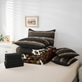 thumbnail image 6 of jejeloiu Chic Zebra Print 7-Piece Twin Bedding Sets,Leopard Cheetah Stripe Bedding Comforter Set,Brown Black Lines Sheet Sets For Teens,Super Cozy Room Decor Reversible, 6 of 8