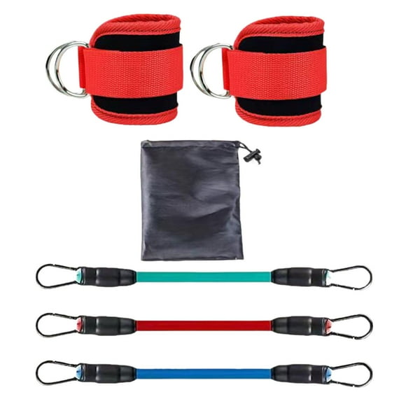 Colaxi Ankle Resistance Bands with Cuffs, Fitness Equipment, 3 Levels Resistance Bands Gym Use Exercise Workout Bands, for Women Men