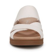 LifeStride Women's Fiona Wedge Slide Sandal Eggnog Linen 11M
