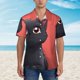 thumbnail image 2 of Balery Cute Black Kitten Cartoon Camisas hawaianas de manga corta para hombre, camisas playeras de corte holgado, camisas de vacaciones con botones,Large, 2 of 7