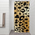 thumbnail image 2 of Gold and Black Of Leopard Print Shower Curtain 36"x72" ,Bathroom Decorative Shower Curtains Set with 12 Hooks,Modern Waterproof Washable Shower Curtain, 2 of 6