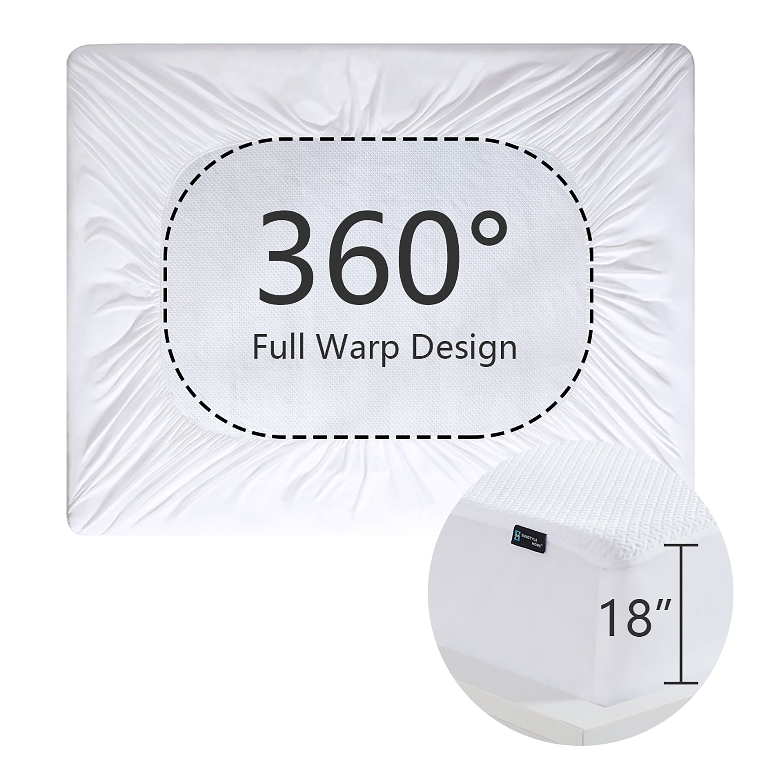 NexHome Waterproof Hypoallergenic Fitted Mattress Protector, California King