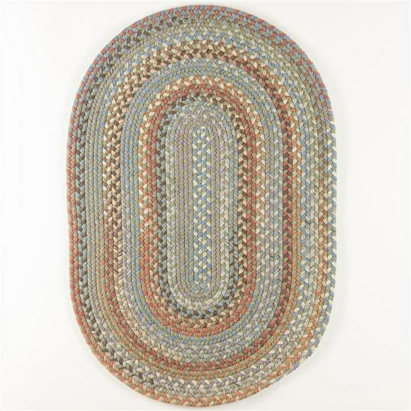 Rhody Rug BH67R084X108 7 x 9 ft. Bar Harbor Seaweed Oval Rug, Multi Color