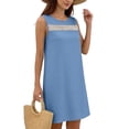 thumbnail image 4 of STETMN Women's Sleeveless Tank Dress Hollow Crewneck Solid Dresses Casual Summer Knee Length Dress, 4 of 8