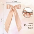 thumbnail image 3 of 6PCS Silky Satin Hair Bows, Bow Hair Clips with Long Tail, Hair Ribbon Ponytail Holder Accessories, Alligator Metal Clips Hair Bows for Women Girls Toddler Teens Kids Gifts, 3 of 6