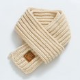 thumbnail image 1 of Bufanda de lana coreana para hombres y mujeres, bufandas de punto gruesas y cálidas para amantes de estudiantes, Color rojo sólido, babero de talla larga, Invierno Fivean unisex, 1 of 2