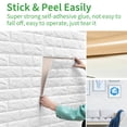 thumbnail image 3 of Innens 3D Foam Tile Wall Sticker Self-adhesive Waterproof PE Foam Wallpaper,White, 3 of 5
