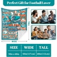 thumbnail image 5 of Miami Gifts for Men Women, Miami Football Blanket, Green and Orange Team Color Style, Football Merch Gear, Soft Flannel Throw Blankets 50"x60"., 5 of 6