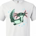 thumbnail image 4 of Inktastic Cute Axolotl Swimming with Bubbles T-Shirt, 4 of 5