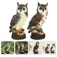 thumbnail image 6 of Owl Decor Figurine Animal Garden Statue Horned Patio Yard Sculpture Resin Accent Fake Tree Bird Sculptuer Decorative, 6 of 9