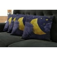 thumbnail image 5 of Ambesonne Geometric Throw Pillow Cover 4 Pack, Triangle Night Sky, 24", Navy Blue Yellow, 5 of 5