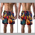thumbnail image 3 of luoweisi Men's Beach Shorts Quick Dry Swim Trunks with Mesh Lining Musical Instrument XL, 3 of 5