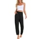 thumbnail image 2 of Pantalones de pijama para mujer INSPIRE CHIC, suaves y cómodos, pantalones de lounge, ropa de dormir con bolsillo, color negro, 2 of 6