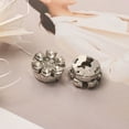 thumbnail image 4 of Flower Cufflinks For Women Shirt Work Uniform Rhinestones Decorative Cufflinks, 4 of 15