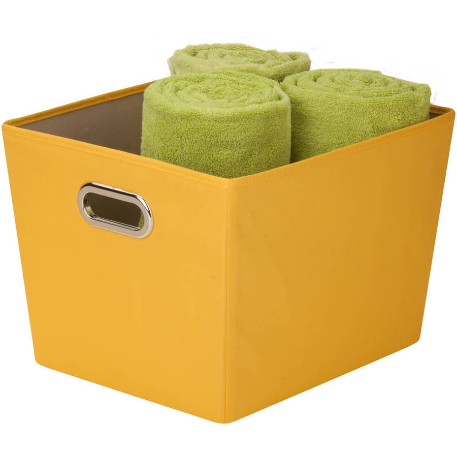 Honey Can Do Medium Decorative Storage Bin with Handles, Multicolor
