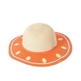 thumbnail image 1 of Sombrero de playa para mujer de 56 a 58 cm de circunferencia, sombrero de paja con ala grande para verano, sombrero para el sol con forma de fruta, 1 of 5