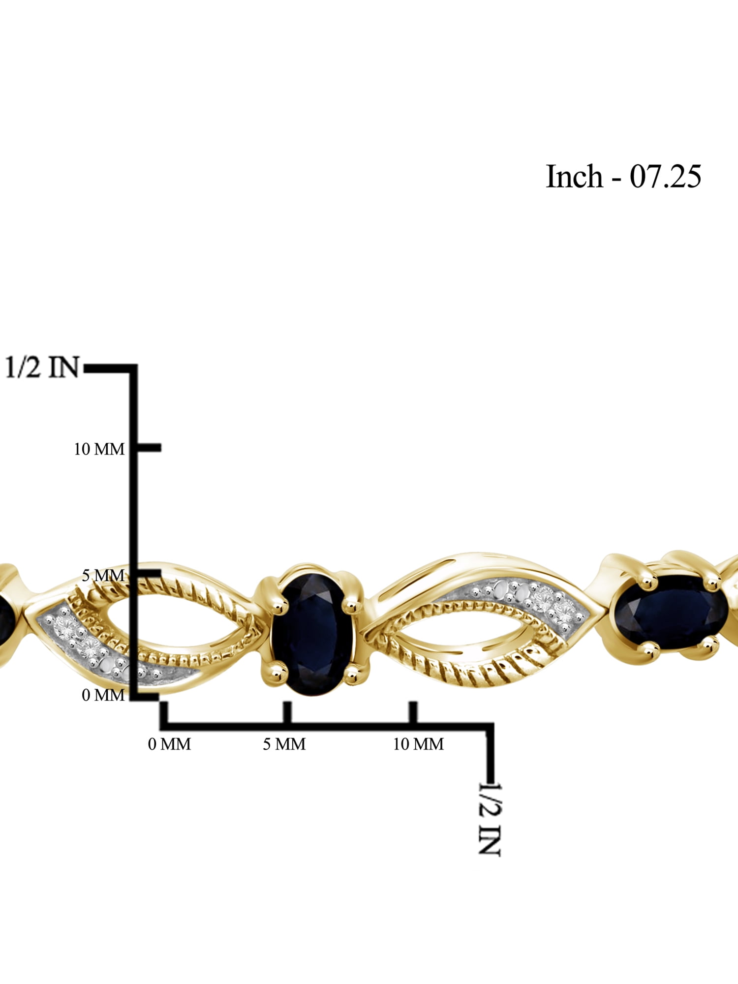 3 3/4 Carat T.G.W. Sapphire And White Diamond Accent 14k Gold Over Silver 4-Piece Jewelry set