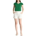 thumbnail image 2 of Allegra K Women's Solid V Neck Cap Short Sleeves Work Blouse, 2 of 6