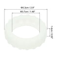 thumbnail image 2 of Unique Bargains Housse de Roues de Valise, Lot de 12 Housses en Silicone pour Roues de Bagage Cabine, Housses de Roues de Valise, Blanc, 2 of 7