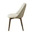 thumbnail image 2 of Mordern ACME Willene Side Chair (Set-2), Beige Fabric & Walnut Finish, for Living Room/Study/Office/Bedroom, 2 of 5