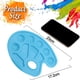 thumbnail image 2 of Bandeja de pintura de plástico de 4 piezas con orificio para el pulgar, adecuada para que los niños o estudiantes pinten manualmente., 2 of 5