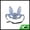 Blue, variant on Unique Bargains 1 Box Elegant Lace Long-Ear Bunny Half Face Party Mask Bronze
