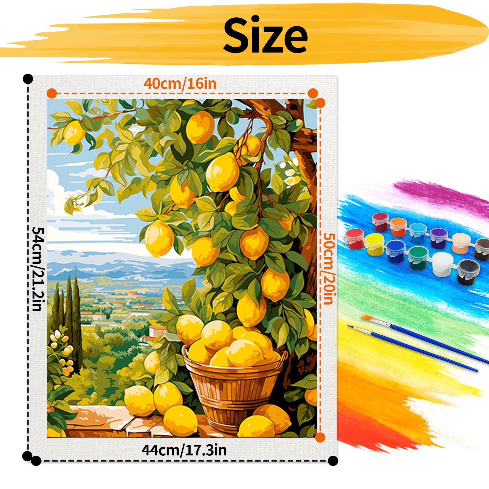 JYLMOOD DIY Paint by Number for Adults, Easy Painting by Numbers for Gift Home Wall Decor 16x20in without Frame, Colored Canvas