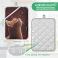 thumbnail image 3 of Qxltty Orange Cat The Universe Pattern Oven Mitts 2-Pack Heat Resistant Quilted Oven Gloves with Hanging Loop for Microwave BBQ & Kitchen Use, 3 of 7
