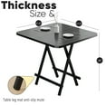 thumbnail image 6 of SUGIFT Square Folding Table Portable Indoor Outdoor Picnic Party Dining Camp Tables, Black, 6 of 11