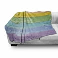 thumbnail image 3 of Pastel Soft Flannel Fleece Blanket, Wooden Planks in Rainbow Colors Rural Rustic Home Cottage Theme Summer Shades Print, Cozy Plush for Indoor and Outdoor Use, 50" x 60", Multicolor, by Ambesonne, 3 of 6