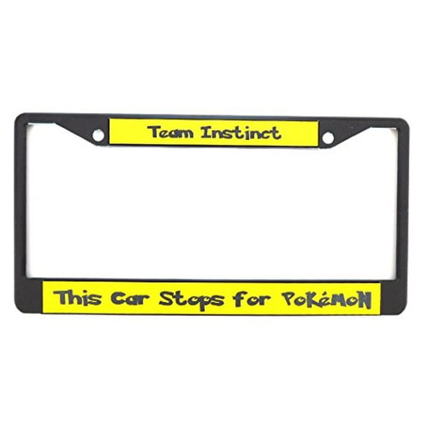 Pokemon Go Team Metal License Plate Frame Team Yellow Instinct Walmart Com
