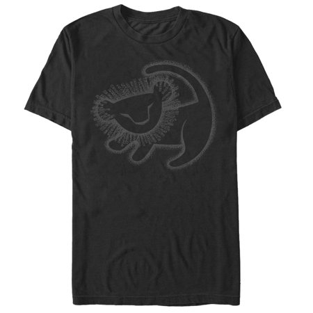 Men s Lion King Simba Cave Painting Graphic Tee Black Large