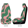 thumbnail image 2 of Abstract Pink Green Wavy Pattern Car Seat Covers Front Seats Universal Fit for Cars SUV Truck Auto Interior Accessories, 2 of 3