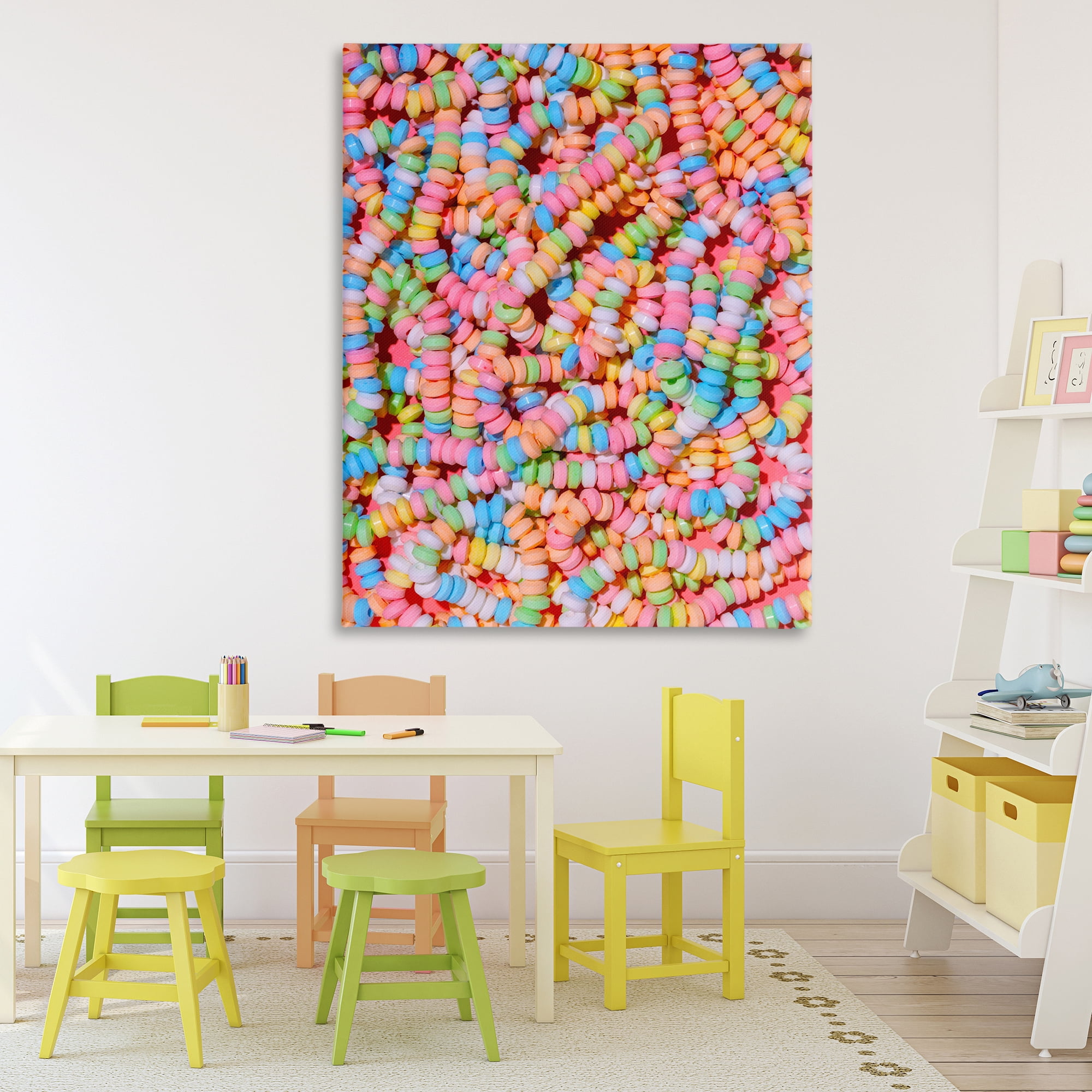 Stupell Industries Pastel Candy Necklace Canvas Wall Art, design by LISH Creative