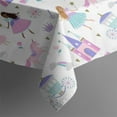 thumbnail image 3 of Princess Castle & Unicorn Pattern Rectangle Tablecloth 60"x120",Waterproof Polyester Rectangle Table Cloth, Wipeable Spillproof Polyester Tablecloth for Dining, Camping, Indoor and Outdoor, 3 of 6