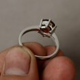 thumbnail image 2 of HeartsAndYou 0.5ct Natural Red Garnet Engagement Ring 14k SOLID White Gold Solitaire Women, 2 of 8