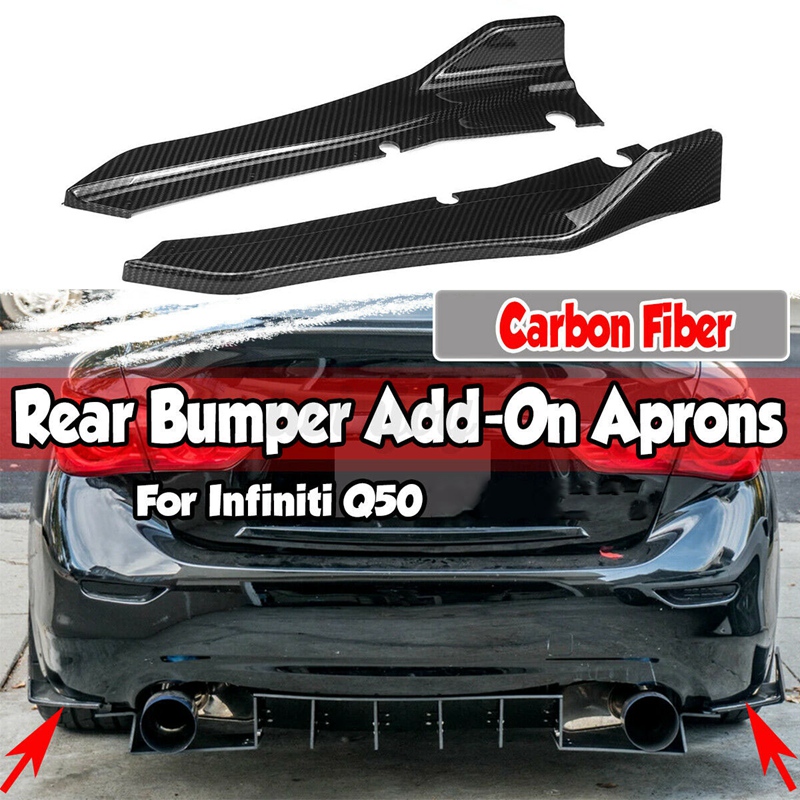 Car Rear Bumper Lip Cover Trim for Q50 Rear Bumper Side Canards