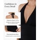 thumbnail image 3 of Traje de baño de una pieza Popilush Tummy Control con cuello en V negro para mujer, 3 of 6