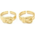 thumbnail image 1 of 1 pieza de anillos de latón para puño, anillos abiertos, anillos de cinturón chapados en oro auténtico de 18 quilates, joyería, 1 of 3