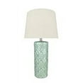 thumbnail image 3 of Aspen Creative 40201-11, 29-1/2" High Transitional Glass Table Lamp, Sea Green and Hardback Empire Shaped Lamp Shade in Beige, 15" Wide, 3 of 4