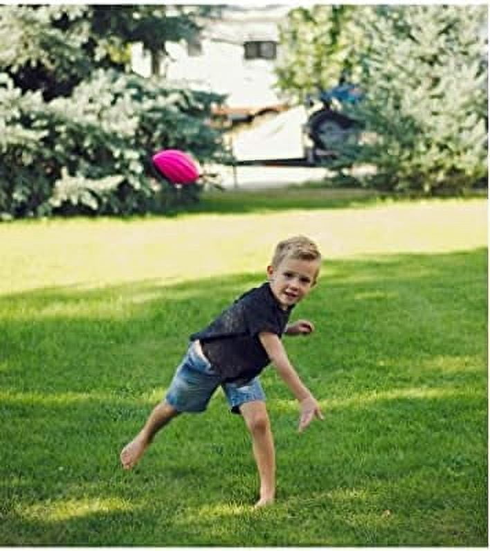 Mini Football 3-Pack - 5” Spiral Foam Football Small Footballs for Kids - Mini Footballs 3-Pack - Soft, Easy Grip Toddler Football (Pink, Orange, Green) Pink, Orange, Green Pink, Orange, Green