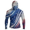 thumbnail image 2 of GrmtClth Fishing Shirts for Men Independence Day American Flag Pattern Hiking Long Sleeve Trendy Hoodies with Face Mask Upf 50+ Sun Protection Tops Royal Blue L, 2 of 9