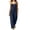 #03 Navy 【Mix & Match: Stock Up on Your Favorite Colors】, variant on Women's Polyester Solid Color Wide Leg Jumpsuit with Pockets, Sleeveless Long Pant Casual Outfit, Breathable Spring Summer Romper for Dating Beach Workplace | TruHer,Black S