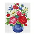 thumbnail image 3 of Kits de Punto de Cruz Estampados Gloria Jarrón de flores 11CT Patrones de inicio para principiantes o adultos, 3 of 9