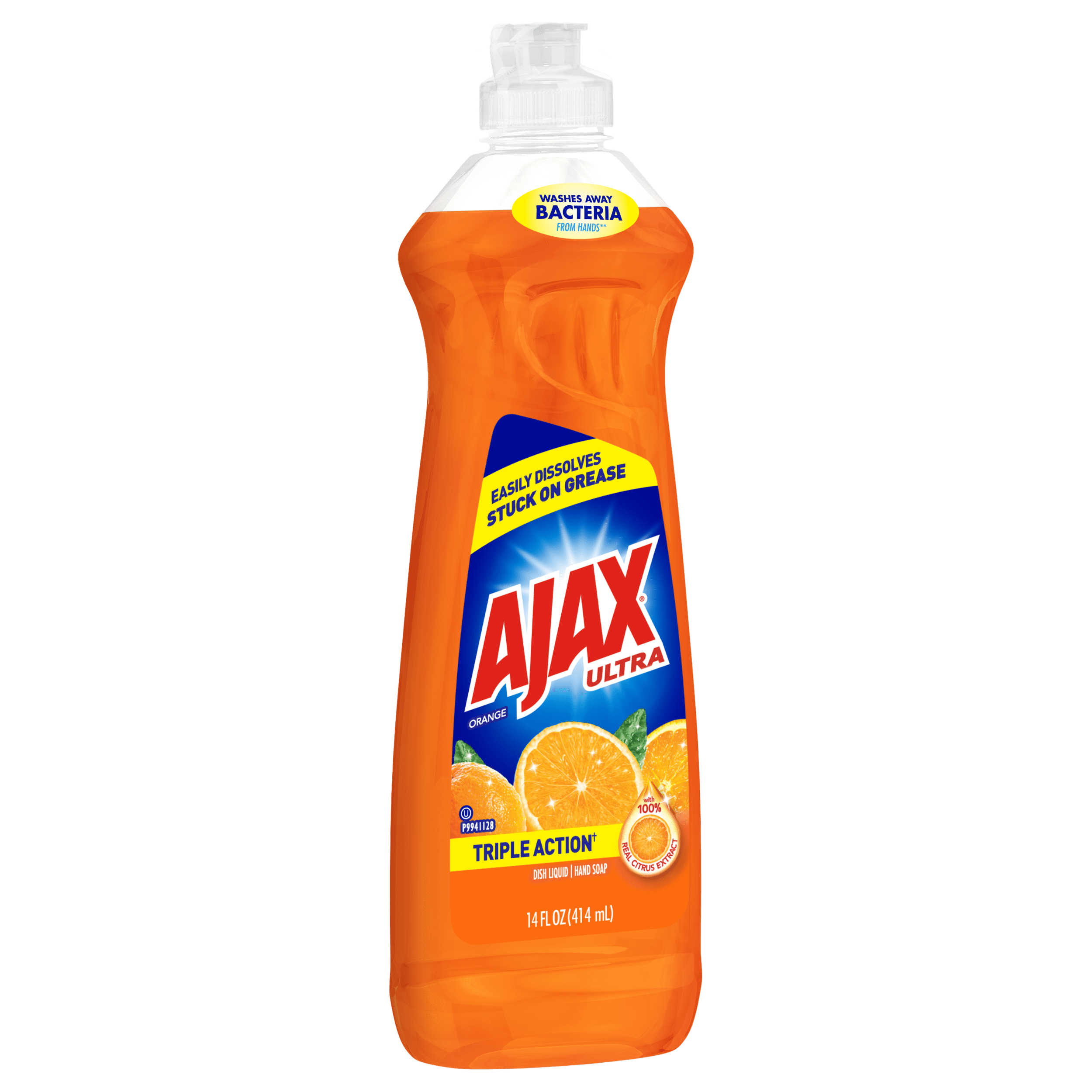 Ajax Ultra Triple Action Liquid Dish Soap, Orange 14 fluid ounce