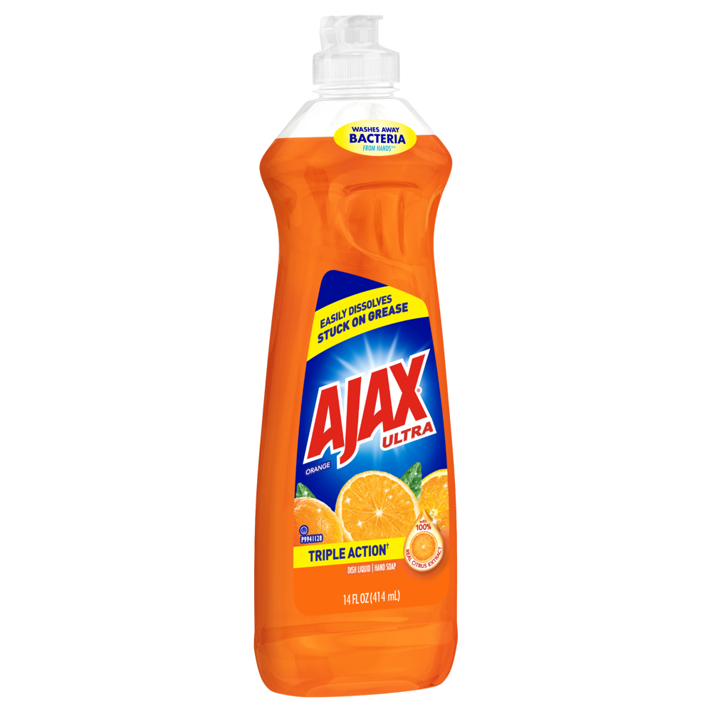 Ajax Ultra Triple Action Liquid Dish Soap, Orange 14 fluid ounce