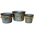 thumbnail image 2 of STC World S/3 Metal Galvanized Buckets Containers Decorative Distressed Rustic Kitchen Pantry Bathroom Garden Planter Organizer, 2 of 6